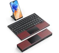 Clavier Bluetooth Pliable Avec Pavé Tactile,Mini Clavier Portable Sans Fil De Voyage Avec 3 Canaux Bluetooth Pour Ios Android Windows Ordinateur Portable Pc Tablette Smartphone,Qwertz