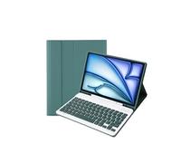 Clavier Bluetooth pour iPad Air 4/iPad Air 5 support amovible couleur bonbon, étui à rabat en cuir avec emplacement pour stylo-Vert foncé