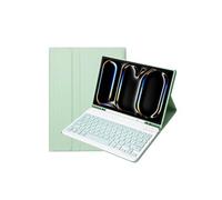 Clavier Bluetooth pour iPad Pro 11 2024 (M4) support amovible couleur bonbon, étui à rabat en cuir avec emplacement pour stylo-Vert clair