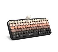 Clavier Bluetooth sans fil 84 touches, clavier rond rétro pour machine à écrire, clavier sans fil magnétique mignon, support multi-appareils avec raccourcis pour ordinateur, ordinateur portable, PC,