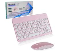 Clavier Bluetooth Sans Fil Avec Souris - Mini Clavier Ultra Fin Pour iPad, Mac, PC, Ordinateur Portable, Tablette, Surface, Téléphone, Ordinateur, QWERTY