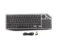 Clavier Bluetooth sans Fil Compact, Mini Clavier sans Fil avec pavé Tactile et récepteur 2.4g pour TV, PC, Android, iOS, télécommande multimédia à Faible Latence
