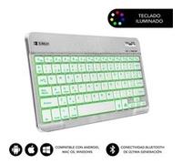 Clavier Bluetooth sans fil compact Subblim Smart rétroéclairé / Argent G