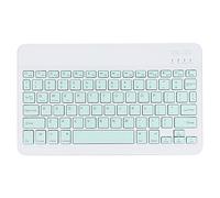 Clavier Bluetooth sans Fil de 10 Pouces, Universal Rechargeable et Mince pour, Android, iOS Ultra Portable, clés de Ciseaux silencieuses, Panneau de métal Non Glissant Jaune (Vert)