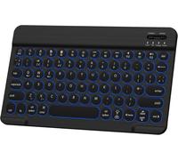 Clavier Bluetooth sans Fil, QWERTY UK, Clavier R?tro?clair? pour iPad, iPhone, Mac, Android, Windows, Antid?rapant-Fond, Mini-Clavier Rechargeable, Noir