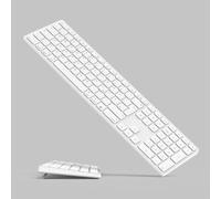 Clavier Bluetooth sans fil Yivandi pour Mac OS - Disposition QWERTZ, touches ciseaux pour une frappe précise, batterie rechargeable, 80 jours d'autonomie extra longue, compatible avec iMac/MacBook