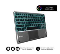 Clavier Bluetooth - Subblim - Touchpad Smart - Rétroéclairé 7 couleurs - Ultra mince - Rechargeable Li-ion
