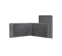 Clavier Bluetooth Tri-Fold en Cuir - Portable et Élégant
