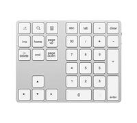 Clavier BT 2 en 1 USB-C 3.1 HUB avec pavé numérique sans fil 34 touches et deux interfaces USB 3.0 étendues pour un transfert de données rapide, batterie rechargeable, compatible avec iOS Android