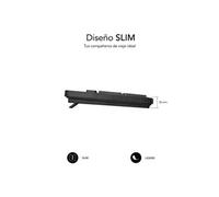 Subblim Subkbc-0ssk50 Clavier Usb Qwerty Espagnole Noir