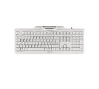 Clavier CHERRY JK-A0100DE-0 GRIS USB - QWERTZ - Lecteur de cartes intelligentes - Technologie Cherry LPK