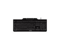 Clavier CHERRY KC 1000 SC USB QWERTZ Allemand Noir - Membrane, 105 touches, Hub USB, Longueur câble 1.8m, Compatible Windows/macOS/Linux