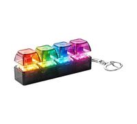 Clavier Clicker Fidget Porte-clés 8 x 2 x 2,5 cm Bouton Lumineux LED Jouet sensoriel pour la Maison, Le Bureau, Les Voyages, la Salle de Classe, Le Travail Scolaire, Accessoire Anti-Stress