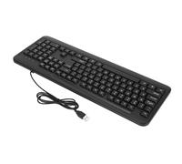 Clavier Compact Pleine Taille 104 Touches, Clavier D'Ordinateur Ergonomique Filaire USB, Disposition QWERTY, Grand Clavier imprimé de Lettres pour Ordinateur de Bureau Windows,
