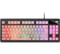 Clavier Compact TKL H-Mech, Éclairage RGB 9 Effets, Repose-Poignets en Gel, Rose, Langue Française