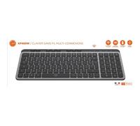 Mobility Lab - KP450W Compact - Clavier sans Fil Multi-connexions - AZERTY, Récepteur 2.4 Ghz USB + 2 x Bluetooth, 25 raccourcis multimédia, Recharge Rapide Via USB-C - Windows