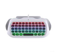 Clavier contrôleur sans fil RVB pour PS5 et PS5 Pro, batterie 500 mAh, BT3.0, haut-parleur intégré et prise audio 3,5 mm, design compact (blanc)
