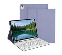 Clavier Coque pour iPad Air 11 Pouces M2 M3 M4 2024/2025/2026 Air 8e 7e et 6ème générations Étui Clavier sans Fil Bluetooth avec Housse Protection AZERTY Layout(Lavender)