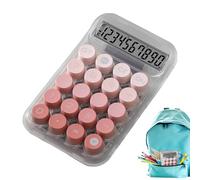 Clavier de Calculatrice mécanique - ABS Transparent dégradé de Couleur 15 cm, Bouton Ergonomique pour Une Saisie Confortable, Outil de calcul de Table de Bureau | Machine de beauté pour Les écolières