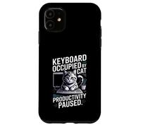 Clavier de Codage occupé par Un Chat Coque pour iPhone 11