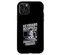 Clavier de Codage occupé par Un Chat Coque pour iPhone 11 Pro