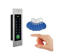 Clavier de contrôle d'accès en métal d'empreinte digitale étanche RFID125Khz conception intégrée lecteur mot passe ouvre-porte contrôleur Support robuste(With 10tags)
