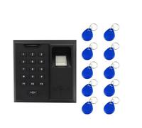 Clavier De Contrôle D'accès par Empreinte Digitale, Temps De Présence, Verrouillage par Mot De Passe, Clé De Machine Intégrée for 500 Utilisateurs(Size:X66 and 10 ID Keys)