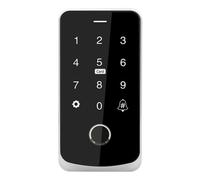Clavier de Contrôle D'Accès Tuya APP Télécommande RFID IC M1 Carte Clavier D'Accès par Empreinte Digitale TF9-Tuya Argent