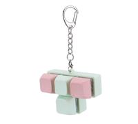 Clavier de Doigt 4 Bouton Bricolage Axe de Clavier mécanique Testeur décompression du Doigt Keycain Keycaps Keyborad Button Stress Relatement pour Les Adultes des Enfants (Un Style Rose Vert)