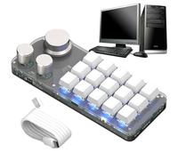 Clavier de hot opier et coller le clavier - Clavier à une main programmable à 15 touches - Clavier multifonctionnel macro, Cut Copy Coller Clavier pour l'édition vidéo, ordinateur, ordinateur po