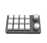 Clavier de jeu, 12 touches multifonctionnel mini clavier macro à une main avec 2 boutons, Plug and Play pour bureau, jeu, musique, médias, contrôle industriel