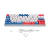Clavier de Jeu, 2.4G/BT/Filaire 60% Clavier Mécanique, Rétroéclairage Rvb 61 Touches Clavier D'ordinateur à Commutateur Bleu échangeable à Chaud