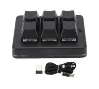 Clavier de Jeu, 6 Touches Macro Programmables Fil 2,4 G USB Filaire 3 Modes Clavier Mécanique pour Le Travail de Jeu