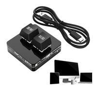 Clavier de jeu à 2 touches | Mini clavier USB | Clavier mécanique universel pour PC, copier et coller clavier rétroéclairé RVB pour la maison et les voyages