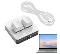 Clavier de jeu à 2 touches - Mini clavier USB rétroéclairé RVB avec ergonomie universelle, adapté aux voyages et à l'école