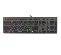 Clavier de jeu - A4Tech - FX60H - Rétroéclairage néon - 12 touches multimédia - 2 ports USB