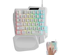 Clavier de jeu : clavier mécanique à une main, contrôleur de jeu ergonomique pour téléphone, éclairage RVB, touches de réponse rapide | Accueil Chambre Hôtel Appartement Appareil