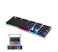 Clavier de jeu ergonomique - Clavier mécanique filaire esthétique, disposition des commutateurs flottants, touches de étanches, pavé de frappe réactif | Claviers lumineux à DEL pour ordinateur de
