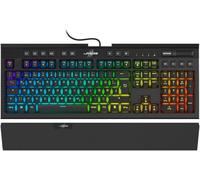 Clavier De Jeu « Exodus 900 Mechanical » Qwertz (Clavier Gamer,Mécanique,Commutateurs Tactiles Bleu,Disposition De,Anti-Ghosting,Touches Rétroéclairées Rvb,Repose-Poignets,Câble) Noir
