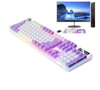 Clavier de jeu filaire RGB - Clavier de jeu filaire, clavier de jeu avancé avec commandes de précision et saisie confortable | Éclairage personnalisable Technologie anti-ghosting Costruz
