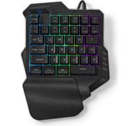 Clavier de jeu filaire | USB Type-A | Touches à membrane | RGB | One-handed | Universal | USB power | Longueur du câble d'alimentation : 1.60 m | Gaming