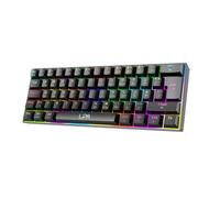 Clavier de jeu Lipa X23 Noir - Sans fil - Éclairage RGB - Tri-mode - 61 touches mécaniques - Touches multifonctions FN
