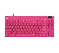 Logitech G Pro X TKL GALVATRON Clavier de Jeu, Ultra-Portable, sans pavé numérique, LIGHTSYNC RVB, Touches en PBT, QWERTY - Magenta