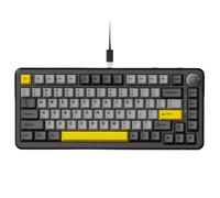 Clavier de jeu magnétique à effet Hall AK820 MAX HE avec actionnement réglable et joint de taux d'interrogation de 8 kHz, clavier filaire compatible avec les périphériques USB standard(Yellow)