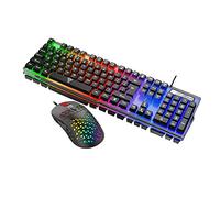 Clavier de jeu mécanique 104 touches 7 boutons rétroéclairé lumineux pour clavier et souris 3200 ppp Compatible clavier et souris