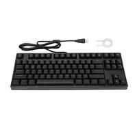 Clavier De Jeu MéCanique, 87 Touches Clavier Pc Compact à Interrupteur Bleu Clavier CâBlé USB, Clavier De Bureau pour Ordinateur Portable Informatique (Noir)