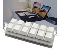 Clavier de jeu mécanique à 12 touches avec interface USB-C et clavier remplaçable à chaud, compatible avec Raspberry Pi, Windows, Linux, Android (blanc)