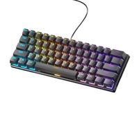 Clavier de jeu mécanique avec clavier rétroéclairé LED filaire pour ordinateur portable 61 PC gamer travail de bureau mécanique ergonomique