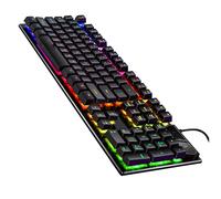 Clavier de jeu mécanique avec rétroéclairage LED dynamique et connectivité USB filaire réactive pour des performances améliorées