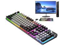 Clavier de Jeu mécanique, Clavier mécanique - Clavier de Jeu Filaire, Clavier de Jeu, Clavier mécanique, Clavier Pleine Taille 104 Touches - Clavier de Jeu à Sensation mécanique, Voir Description